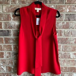 Michael Kors Red Sleeveless Top